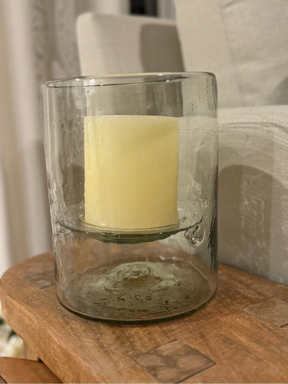 Recycled Glass Display Hurricane
Candle Holder 9.5”